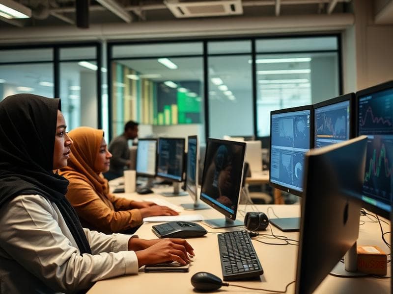 Researchers at work